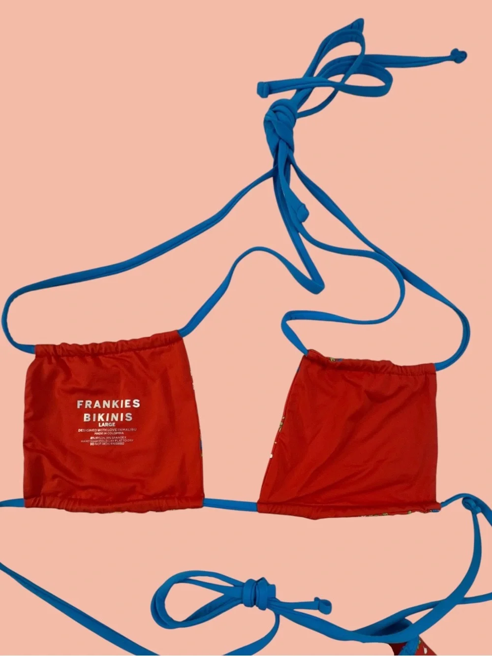 Frankie's Bikinis Red Floral Triangle Bikini florabelle seaside farm